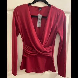 Ann Taylor Red Cross Top